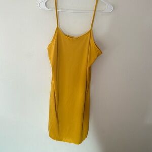 Yellow spaghetti strap dress